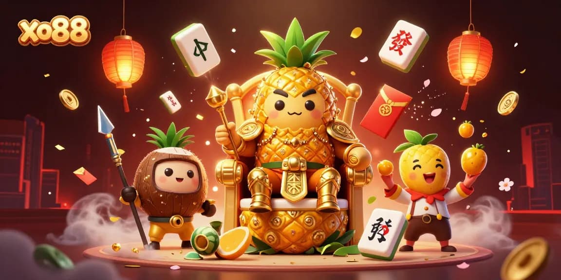 Experience thrilling gaming moments with xo88's vibrant 3D illustration of a beach casino scene packed with classic gaming elements.