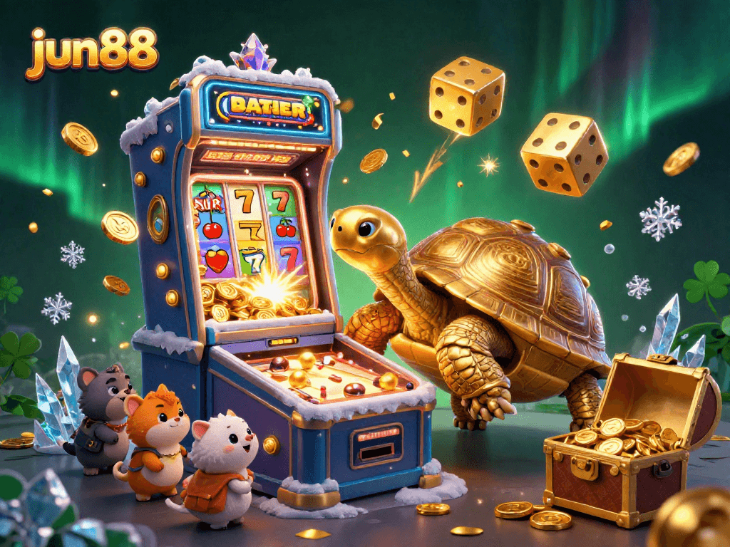 Experience thrilling wins with jun88's vibrant 3D casino adventure featuring exciting games and joyful characters.