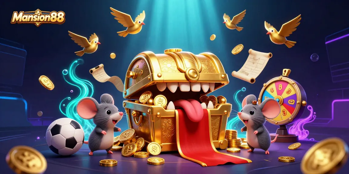Engage in thrilling sports betting with Mansion88 at a vibrant online casino showcasing dynamic gaming elements.