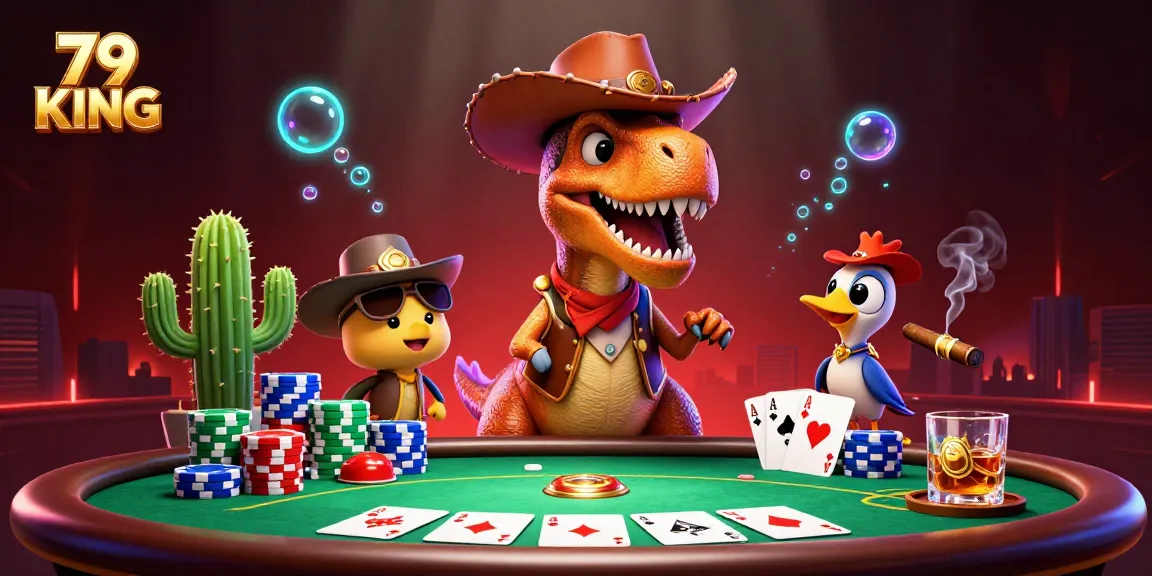 Engage in thrilling gameplay at 79 KING with vibrant casino elements and cartoon characters.
