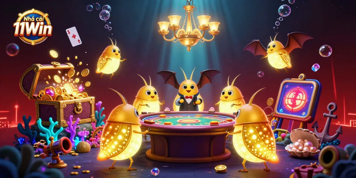 Experience vibrant casino action at Nhà cái 11Win with glowing elements and dynamic gameplay.
