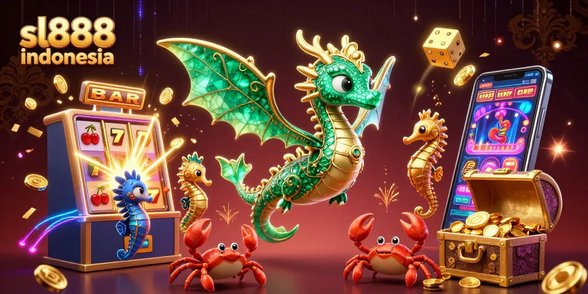 Spin to win big with sl888 indonesia at a vibrant casino game scene filled with excitement and gold.