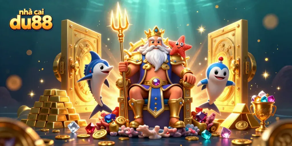 Engage with nhà cái du88's thrilling casino adventure featuring Neptune and treasures.