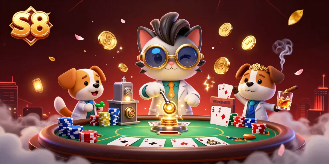 S8 enhances your gaming experience with thrilling actions at a vibrant casino scene full of excitement.