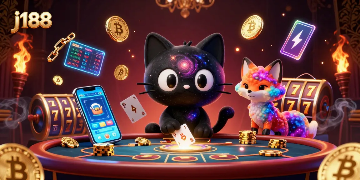 Engage in thrilling gameplay at j188, where cosmic characters attract winning chips at a vibrant casino table.