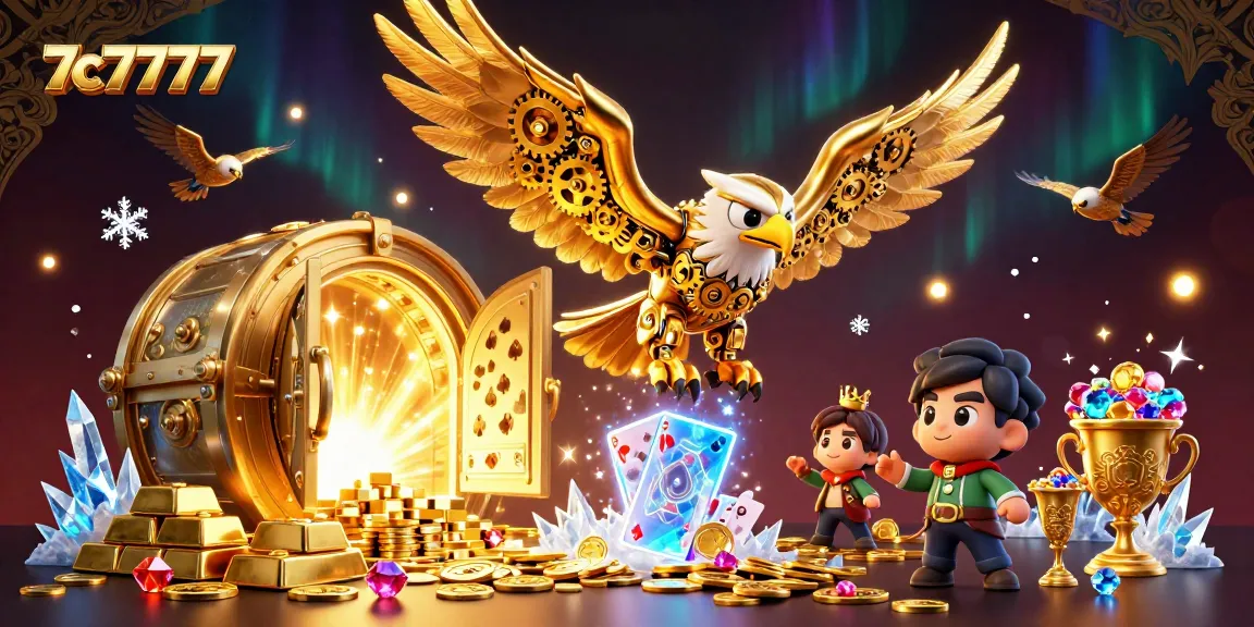 Spin and win big with 7c7777 in a lively casino scene showcasing treasures and excitement.