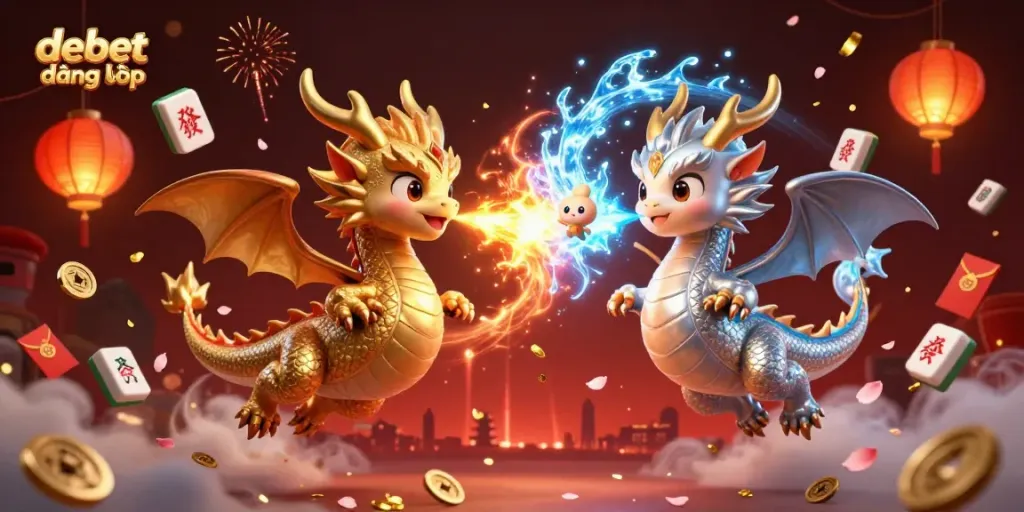 Bet on debet đăng nhập to win big with eye-catching 3D graphics showing dragons and casino elements.
