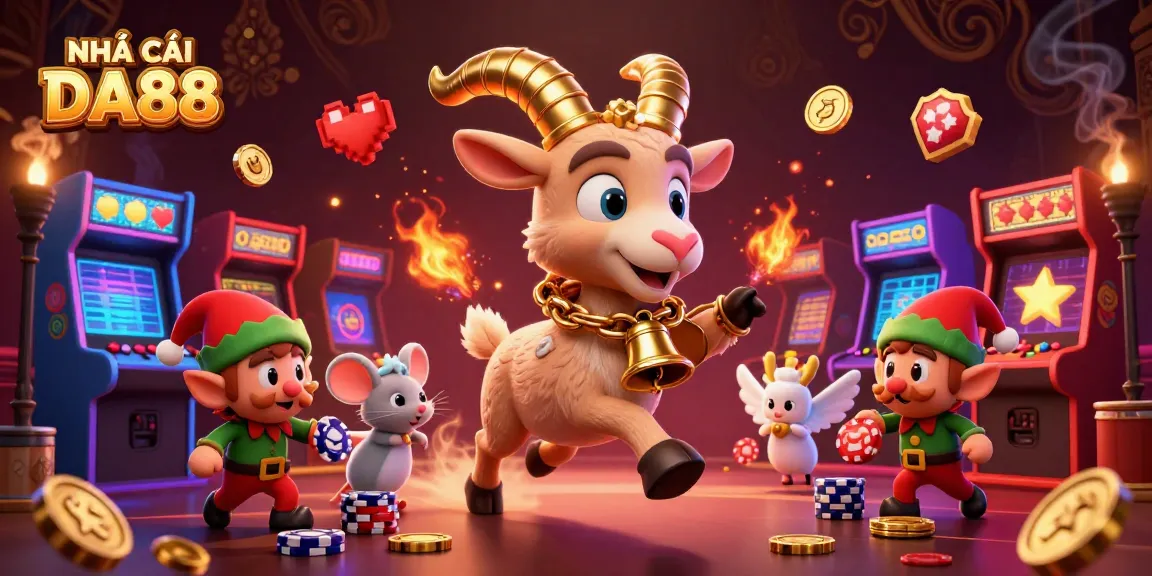 Engage in thrilling gameplay at NHÀ CÁI DA88 with colorful casino illustrations featuring unique characters and elements.
