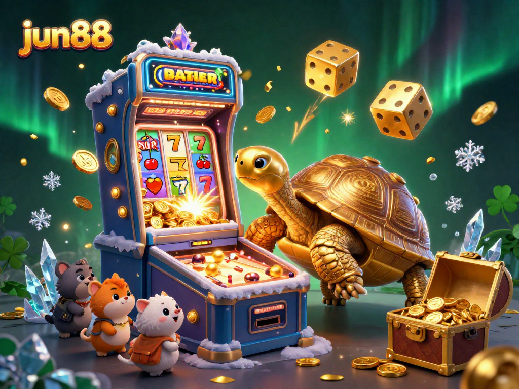 Experience thrilling wins with jun88's vibrant 3D casino adventure featuring exciting games and joyful characters.