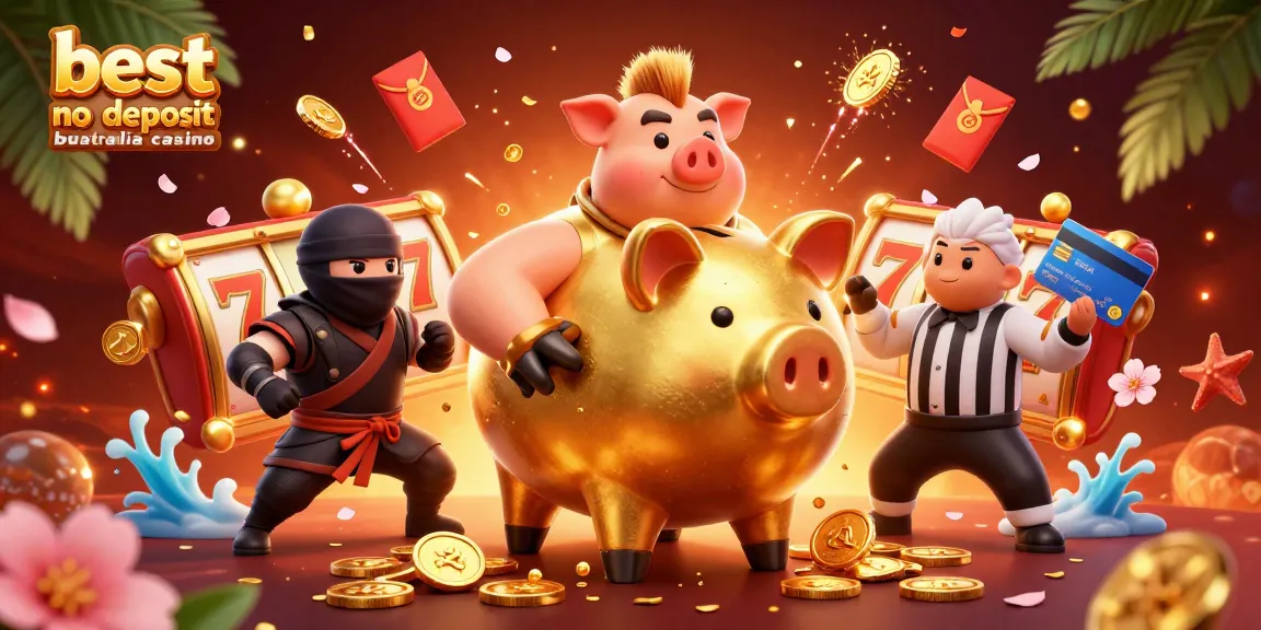 Engage with the best no deposit bonuses Australia casino featuring vibrant 3D characters in an energetic scene.