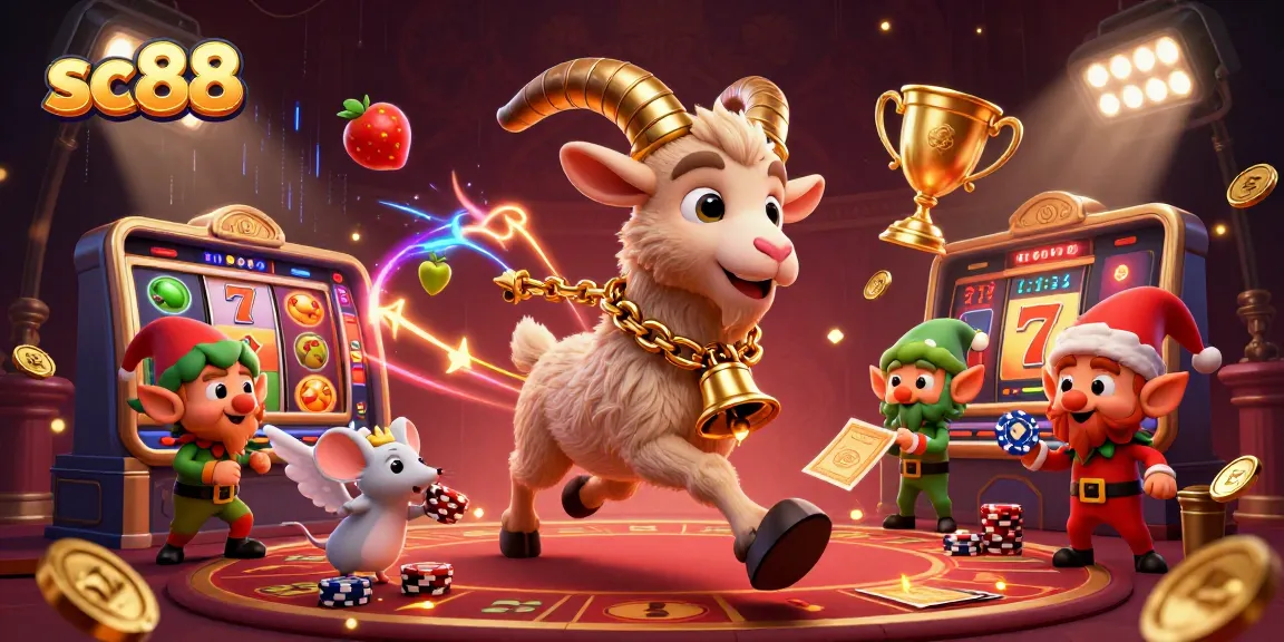Engage with thrilling slot adventures at sc88 in a vivid holiday-themed casino scene.