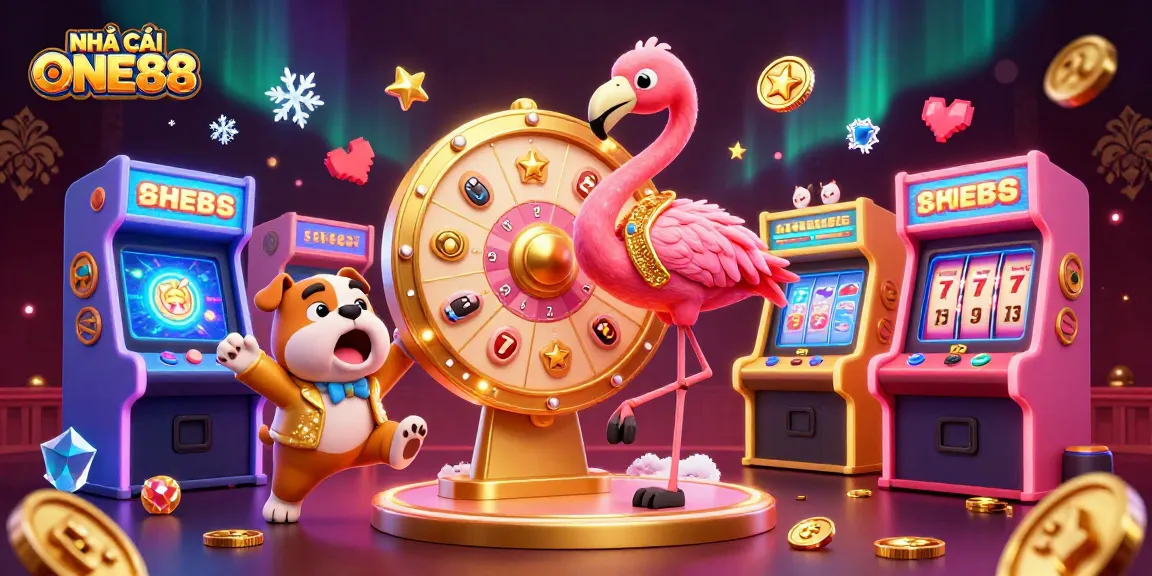Engaging illustration showcasing exciting gameplay at NHÀ CÁI ONE88 with vivid slots and a vibrant atmosphere.