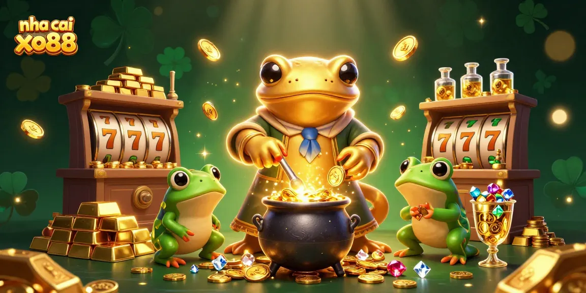 Experience the excitement of nha cai xo88 with vibrant 3D casino alchemy and gold treasures.
