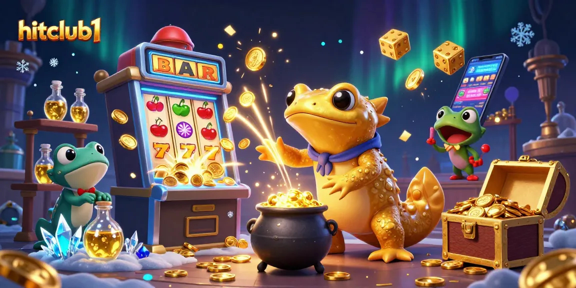 Experience the thrilling world of hitclub1 with its dynamic 3D casino scene featuring golden rewards and a vibrant gameplay environment.