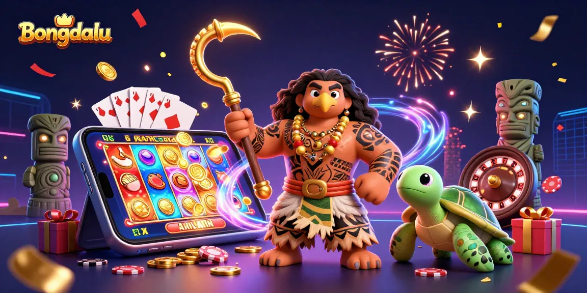 Bongdalu transports players into a vibrant gambling scene with colorful slot games, lively characters, and dynamic action.