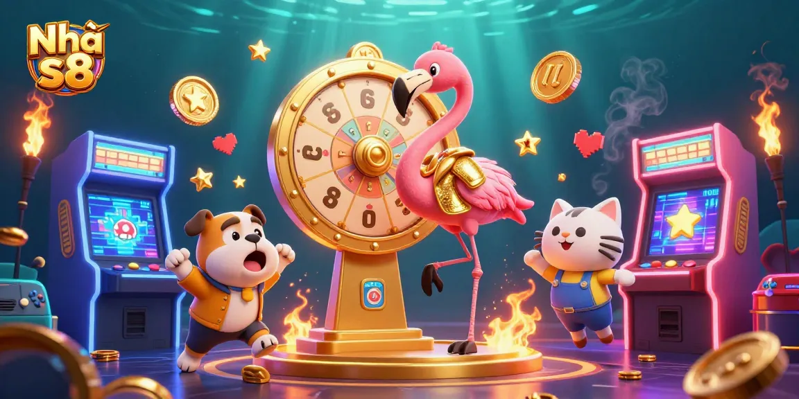 Experience the excitement at Nhà cái s8 with vibrant games and thrilling prizes in an engaging casino scene.