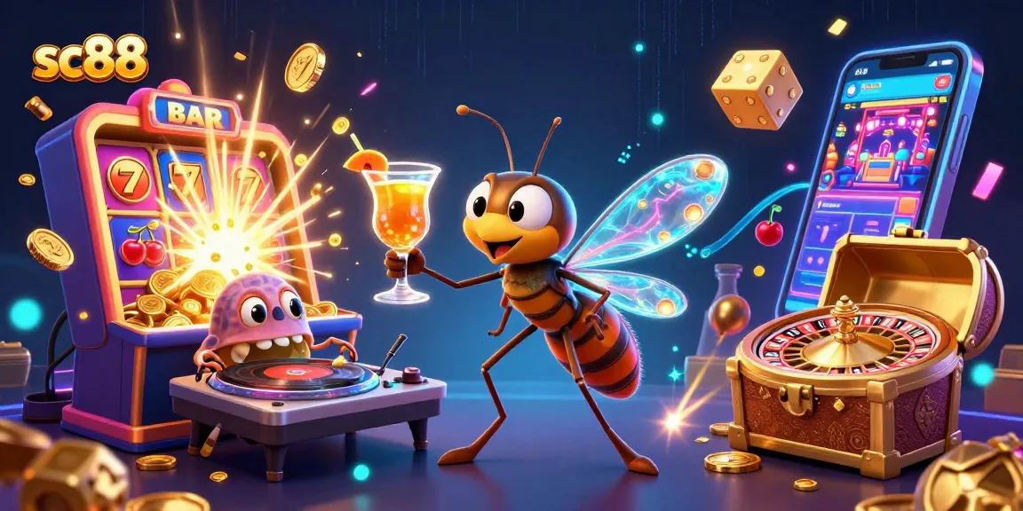 Experience the excitement of sc88 casino gaming with a dynamic casino scene featuring unique characters.