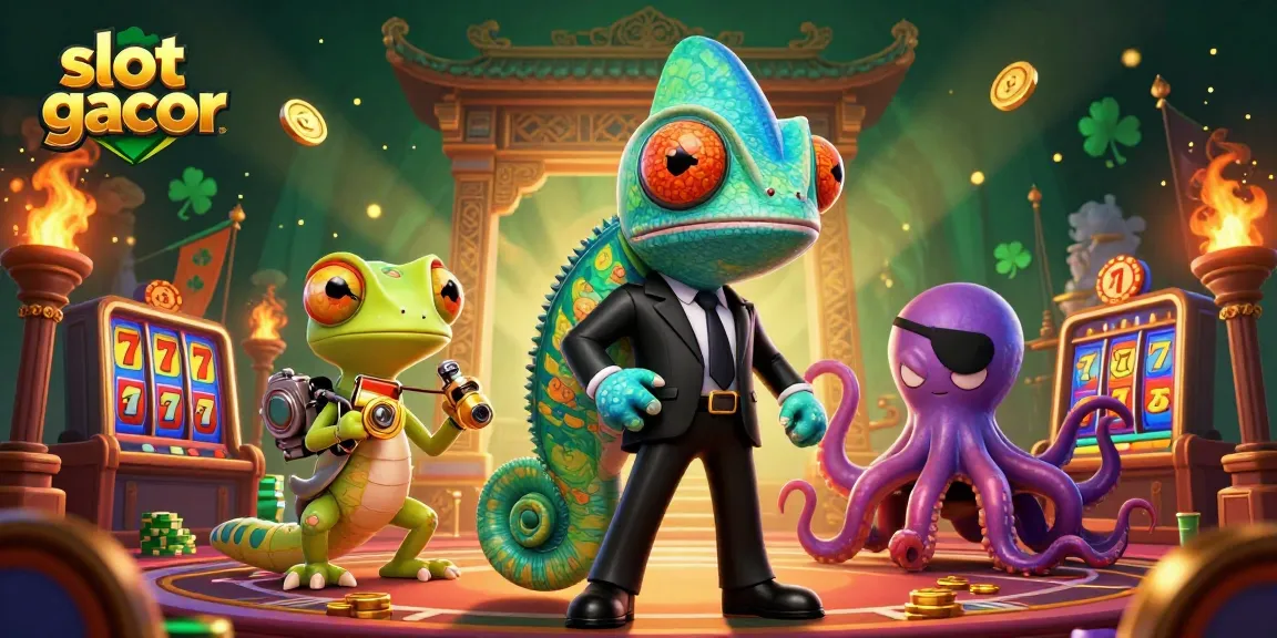 Experience thrilling gameplay with slot gacor in this vibrant, dynamic 3D digital illustration full of casino excitement.