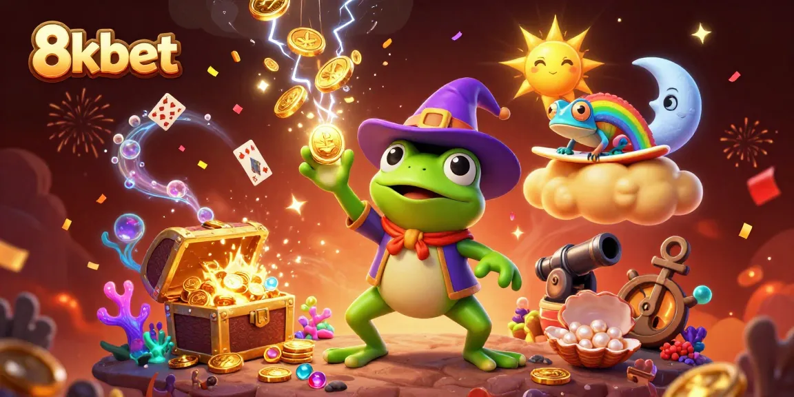 Experience thrilling wins at 8kbet with golden coins and dynamic gameplay in a vibrant casino scene.